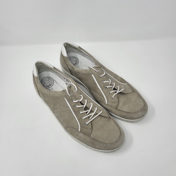 Pro Aktiv Waldlaufer Women Size 9.5 Jasmine Henni Taupe White Suede - Picture 3 of 9